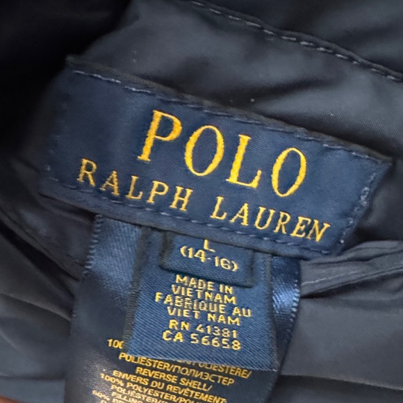 Polo Ralph Lauren Goose Down Interchangeable Navy Blue and Red Vest - Big Kids - Picture 2 of 12
